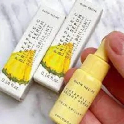 2 GLOW RECIPE Pineapple Bright C Serum Travel Size Dark Spots Uneven Skin Tone - Image 1 of 4