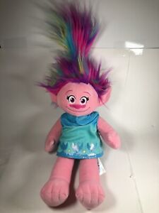 Build A Bear Plush Trolls Poppy Pink Blue Dress Talking 18” 2020 Stuffed Toy