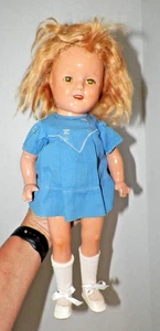 VINTAGE COMPOSITION SHIRLEY TEMPLE PUPPE MIT ETIKETT KLEIDUNG 15 ZOLL - Bild 1 von 24