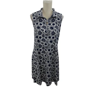 Vestido sin mangas Lulu B colorido ropa refrescante para mujer mediano azul blanco - Imagen 1 de 7