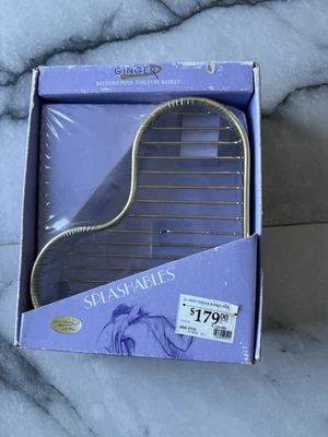 生姜可飞溅纯色黄铜大号转角篮505L-PVD浴室淋浴盘 — 第 1/2 张图片