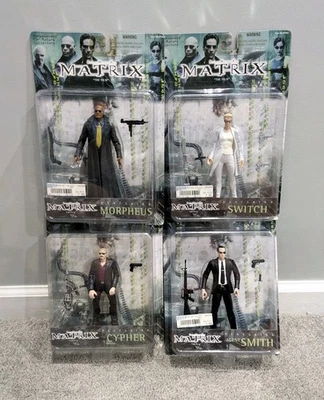 NUEVO The Matrix "The Film" LOTE DE 4 figuras Smith Switch Morpheus Cypher 1999  Foto 1 de 4