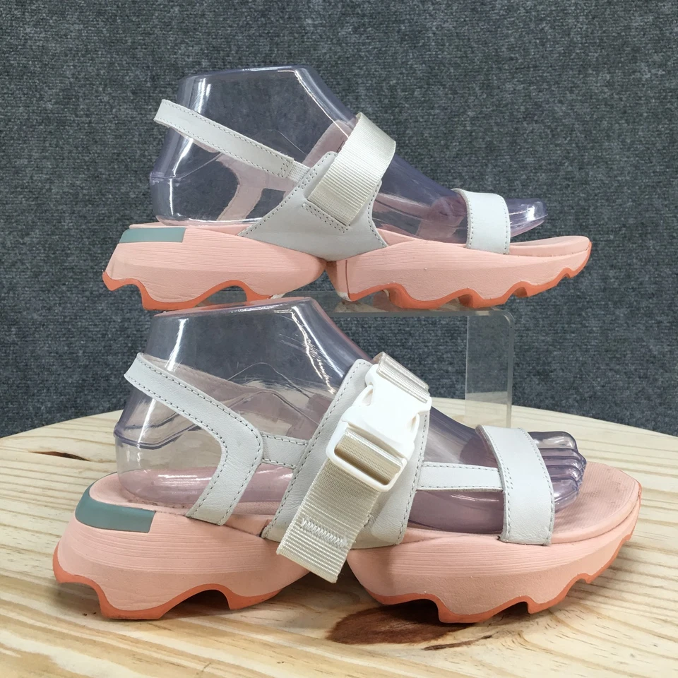Sandalias Sorel para mujer 8,5 impacto cinético blanco rosa hebilla tiras Foto 1 de 4