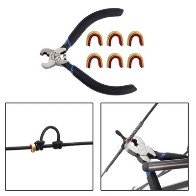 Set of Durable Archery Bow String Nocking Points Pliers String D Loop Nock - Image 1 of 4