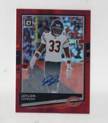 JAYLON JOHNSON 2020 DONRUSS OPTIC FOOTBALL #125 RED HYPER PRIZM AUTOGRAPH AUTO - Image 1 of 2