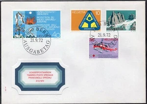 Switzerland 1972 - Swiss Alps - Rescue - Environmental Protection - FDC - Picture 1 of 2