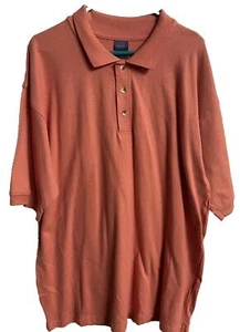 Delta Quail Hollow Mens Size XL Salmon Polo Golf Shirt - Picture 1 of 4