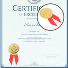 36 Set Ribbon Certificate Seal Graduation Commendation Competition Child