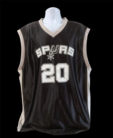 HOF'er MANU GINOBILI #20 San Antonio Spurs SAS NBA Jersey Men's 2XL Cover