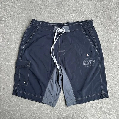 CHAMPION Herren Badehose Badeshorts Large Beach Shorts Boxer Logo 6313 Blau - Bild 1 von 4