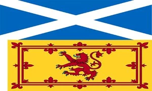 Twin Pack St Andrews Cross Saltire Scotland Flag + Rampant Lion 5X3FT Sport Fan - Picture 1 of 5