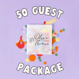 Personalisiertes Hochzeitskonfetti + Taschen | Glassine-Pakete + biologisch abbaubares Konfetti - Bild 1 von 7