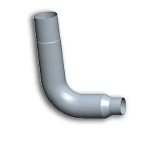 Chrome 6 To 5 Inch Long Leg Exhaust Elbow For Peterbilt - Picture 1 of 1
