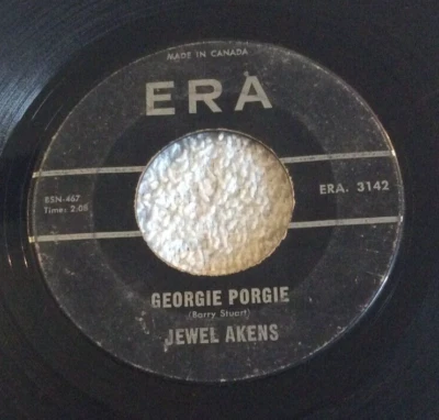 Jewel Akens – Georgie Porgie 1965 45 RPM Record 7" Funk Soul Foto 1 de 4