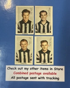 1950 Kornies Football VFL Collingwood Magpies 4 Card Set - Picture 1 of 6