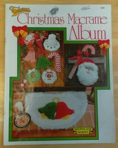 Vintage 1980 Christmas Macrame Album Showcase Series Candle Skirt Placemats etc - Picture 1 of 5