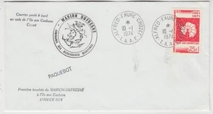 FRENCH ANTARCTIC TERRITORY 1974 *10th ANNIVERSARY of ANTARCTIC TREATY* on cover - Picture 1 of 4