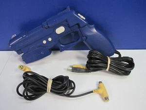 WORKING sony playstation 2 PS2 NAMCO LASER BLASTER LIGHT GUN blue NPC-106 - Picture 1 of 4