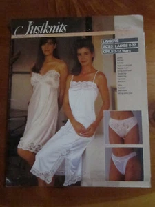 SEWING PATTERN JUSTKNITS LINGERIE GREAT **** MUST SEE * - Picture 1 of 3