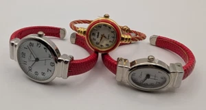 Eikon Watch Lot - Three Red Eikon Watches Used Untested - Picture 1 of 3