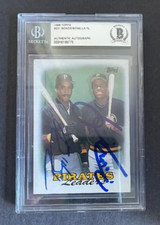 Signed 1988 Topps BARRY BONDS BOBBY BONILLA Pirates Card #231 Beckett Slabbed