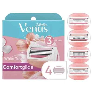 Gillette Venus Té Blanco 4 Cartuchos Comfortglide 3 Hojas Cada Cartucho NUEVO - Imagen 1 de 1
