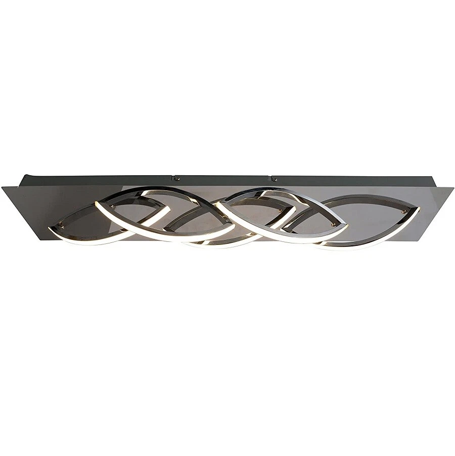 LED Deckenleuchte WAVE chrom 67,5x14x10cm 1360lm 3000K 17W Näve 1228242 - Bild 1 von 1