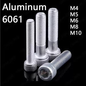 Aluminiumlegierung 6061 Inbusschraube Sechskant Steckschlüsselkappe Kopfschraube M2.5/M3/M4/M5/M6/M8/M10 - Bild 1 von 7