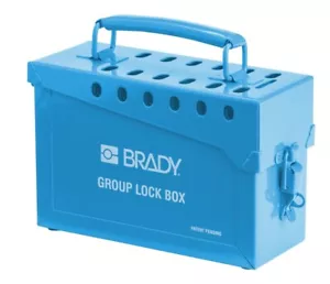 Brady 45190 Portable Metal Lock Box, Holds up to 13 Padlocks, BLUE, FREE SHIP - Picture 1 of 1