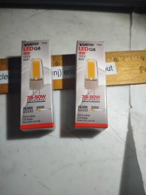 Satco S28680 4 Watt LED Bulb 3000K G8 base 120-130 V quan 2 - Image 1 of 4