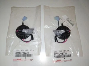Toyota Genuine OEM Headlamp Cord/Harness Bulb Socket RH LH Set 1B230 JZA80 Supra - Picture 1 of 6