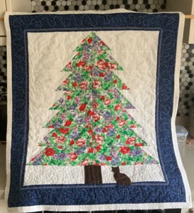Hand Made Patchwork Christmas Wall Hanging REDUCED - Picture 1 of 9