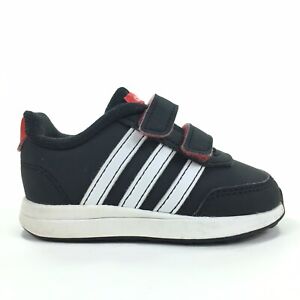 Adidas Vs Switch 2 CMF Slip On Toddler Shoes Size 5 Black Red Stripes F3507 EUC