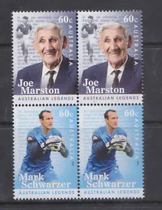 AUSTRALIA - 2012 AUSTRALIAN FOOTBALL LEGENDS - BLOCK OF 4 - SE-TENANT MINT NH - Picture 1 of 4