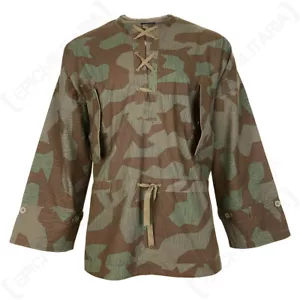 Smock de camuflaje alemán de astilla Segunda Guerra Mundial - Reproducción del ejército patrón de camuflaje de astilla de algodón - Imagen 1 de 6
