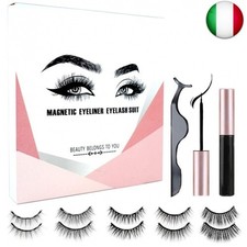 Johiux Ciglia Magnetiche con Eyeliner Magnetico Kit, 5 Paia Naturale (Regular)