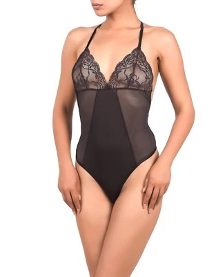 NOIRSATINE BODY FAB EUROPE S M L XL OU XXL LINGERIE BODYSUIT NEUF SEXY SOUS VÊTEMENT FEMME