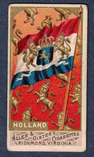 HOLLAND 1887 N9 Allen & Ginter Flags Of All Nations (BLOCK)