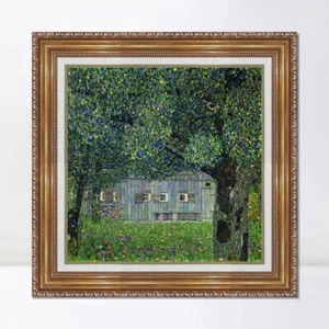 Impresión en lienzo giclee enmarcado arte casa de campo por Gustav Klimt arte de pared decoración del hogar - Imagen 1 de 6