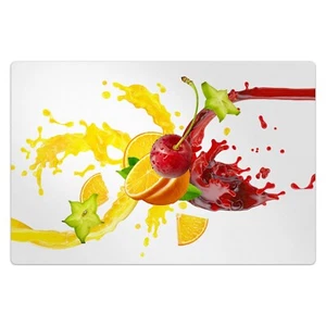 Teppich 60x90 cm Vinylmatte Bodenmatte Dekoration Splash Früchte Spritz - Bild 1 von 5