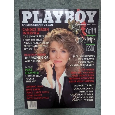 Vintage Playboy Magazine 1989 - December Gala Christmas Issue Candice Bergen Foto 1 de 4