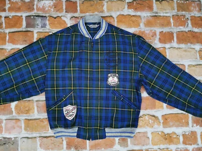 Chevignon Conquest Sports Vintage Summer Jacket Scotland Checked Size L Tip Top - Image 1 of 4