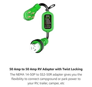 EyGde adapter with surge up to 5000 Joules, SS2-50R (Female) to N14-50P (Male) - Picture 1 of 8