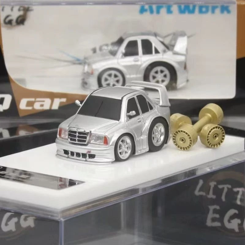 Coche Mercedes Benz 190E plateado Q Little Egg X obra de arte 1:64 Foto 1 de 1