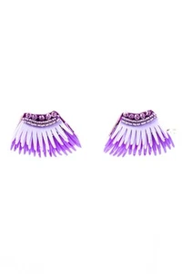 Mignonne Gavigan Womens Plastic / Leather Purple Madeline Stud Earrings - Picture 1 of 5