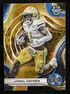 2024 Bowman Best University Jamal Haynes Gold Refractor /50 - Georgia Tech - Bild 1 von 2