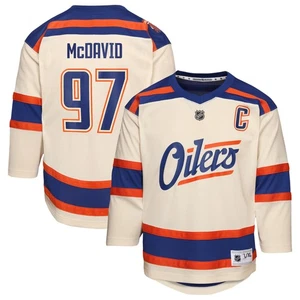 Youth Connor McDavid Light Beige Edmonton Oilers Alternate Replica Player Jersey - Picture 1 of 3