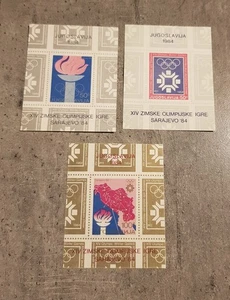 YUGOSLAVIA -OLYMPIAD SARAJEVO-3 MINI BLOCKS IMPERFORED MNH - Picture 1 of 1