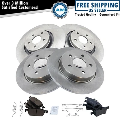 Kit de pastillas de freno delanteras y traseras y rotor de cerámica para Ford Focus 2015-2018 Foto 1 de 4