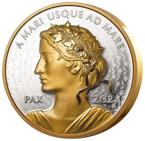 Canada - 2024 'Peace Dollar' 1 oz Silver $1 Gilt Proof Ultra High Relief Coin - Picture 1 of 1